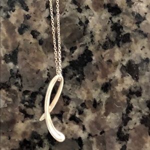 Tiffany necklace with letter “L”
